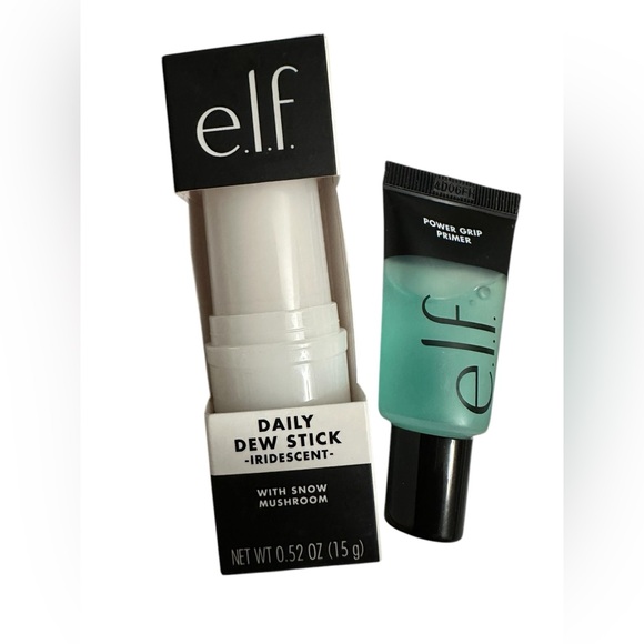 ELF Other - Elf BUNDLE Daily Dew Stick In Iridescent and Power Grip Primer Travel .5fl oz